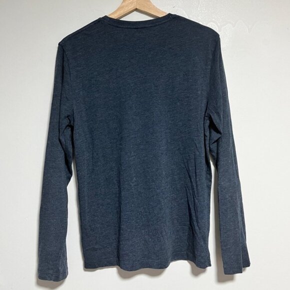 Old Navy Men’s Long Sleeve Crewneck Tee - Size Small - Heather Navy Blue - Picture 7 of 8